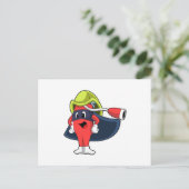 消防士としてのスーパーヒーロー ポストカード (スタンド正面)