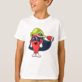 消防士としてのスーパーヒーロー Tシャツ (正面)