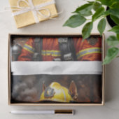 消防士としてのドベルマン犬の演技- 薄葉紙 (ギフト)