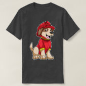消防士としての犬 Tシャツ (デザイン正面)