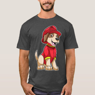 消防士としての犬 Tシャツ