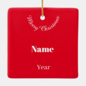 消防士とダルマチアのクリスマスオーナメント セラミックオーナメント (裏面)