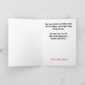 消防士とダルマチアンシルエットクリスマスカード カード (内部)