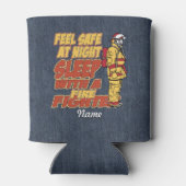 消防士と一緒に寝る 缶クーラー (裏面)