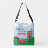 消防士と消防車とファーストネームはリトル・ボーイ クロスボディバッグ (裏面)