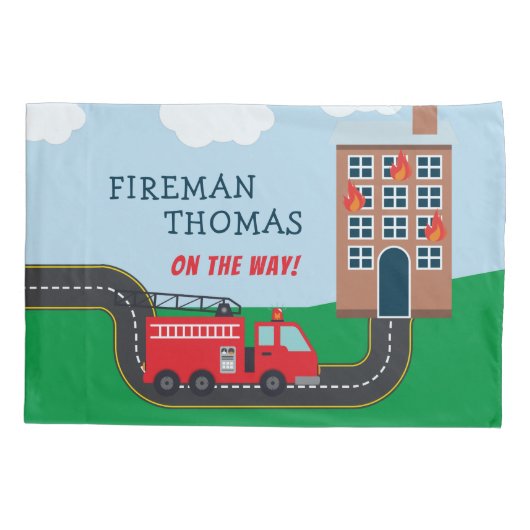 消防士と消防車とファーストネームはリトル・ボーイ 枕カバー (裏面)