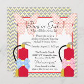 消防士と蝶(ちょう)のジェンダー·リビール 招待状 (正面/裏面)