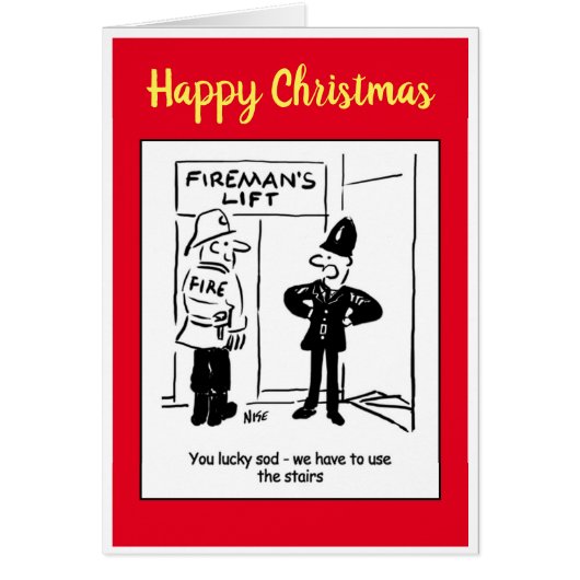 消防士と警官が共有を冗談 (正面)