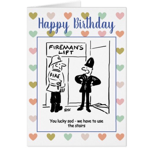 消防士と警官が共有を冗談 (正面)