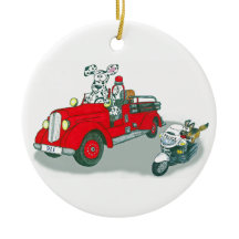 消防士と警察犬