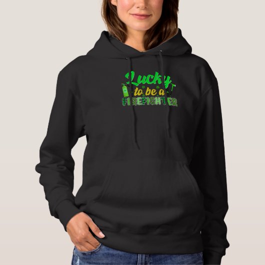 消防士になれてラッキーIrish St Patrick S Day L パーカ (正面)