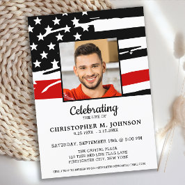 消防士のお祝い赤線メモリアル 招待状