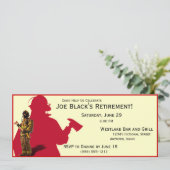 消防士のカスタムな退職のパーティの招待状 招待状 (スタンド正面)