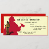 消防士のカスタムな退職のパーティの招待状 招待状 (正面/裏面)