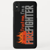 消防士のカスタムモノグラムの電話ケース Case-Mate iPhoneケース (裏面)