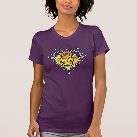 消防士のガールフレンドの入れ墨 Tシャツ (正面)