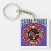 消防士のキーホルダー キーホルダー (正面)