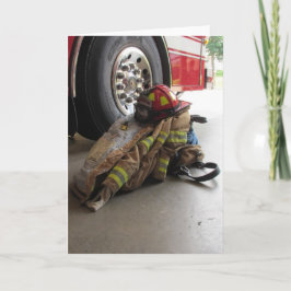 消防士のギアおよびトラック カード