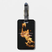 消防士のギフトのパーソナライズなマルタ十字の火 ラゲッジタグ (裏面縦)