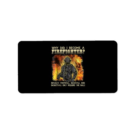 消防士のギフト | どうして消防士になったの ラベル (正面)