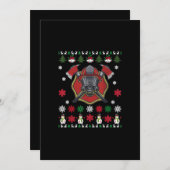 消防士のクおもしろいリスマスかわいい恋人の贈り物 シーズンカード (正面/裏面)