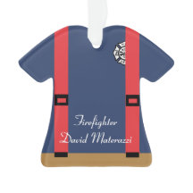 消防士のクリスマスのオーナメント