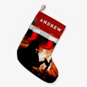 消防士のクリスマス スモールクリスマスストッキング (正面 (吊り時))