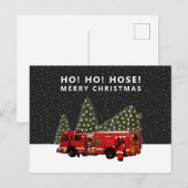 消防士のクリスマス・ホリデーポストカード ポストカード (正面/裏面)