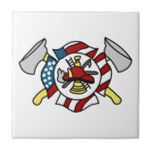 消防士のクレスト タイル (正面)