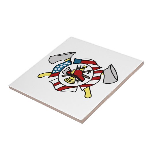 消防士のクレスト タイル (側面)