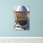 消防士のクローズアップ キャンバスプリント (インサイチュ (ウッドフロア))