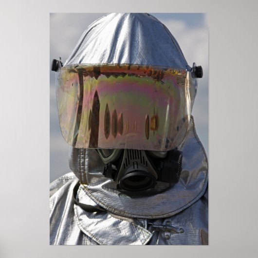 消防士のクローズアップ ポスター (正面)