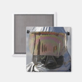 消防士のクローズアップ マグネット (正面/裏面)