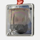 消防士のクローズアップ メタルオーナメント (左)