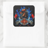 消防士のシール スクエアシール (バッグ)