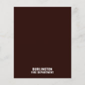 消防士のシーン、消防士募集 チラシ (裏面)