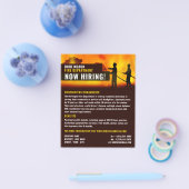 消防士のシーン、消防士募集 チラシ (シングル)