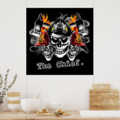 消防士のスカル:チーフ。 ポスター (キッチン)