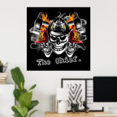 消防士のスカル:チーフ。 ポスター (ホームオフィス)