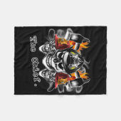 消防士のスカル: 責任者 フリースブランケット (正面(横))