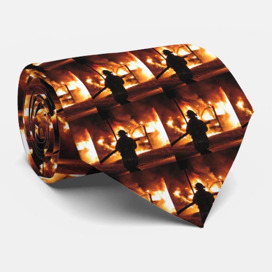 消防士のタイ ネクタイ (ロール)
