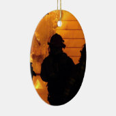 消防士のチーム セラミックオーナメント (右)