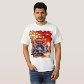 消防士のティー Tシャツ (正面フル)