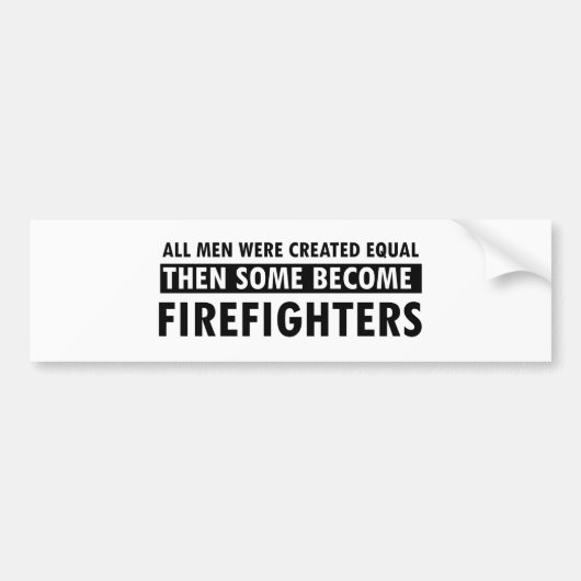 消防士のデザイン バンパーステッカー (正面)