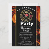 消防士のバッジ消防士の引退 招待状 (正面)