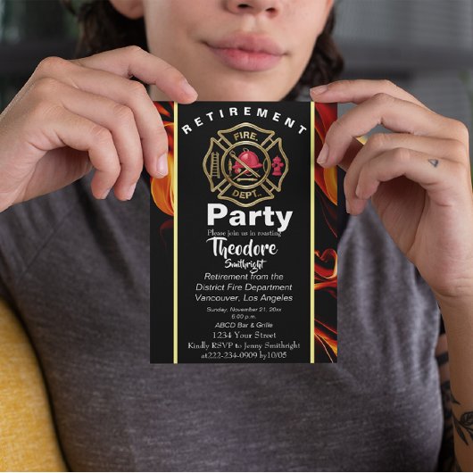 消防士のバッジ消防士の引退 招待状