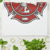 消防士のバッジ キッチンタオル (折り畳み)