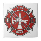 消防士のバッジ タイル (正面)