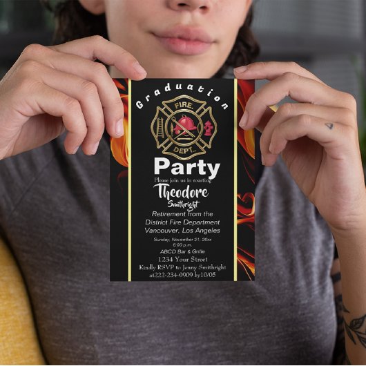 消防士のバッジ 消防士 卒業 招待状
