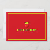 消防士のバースデーパーティ招待状 招待状 (裏面)